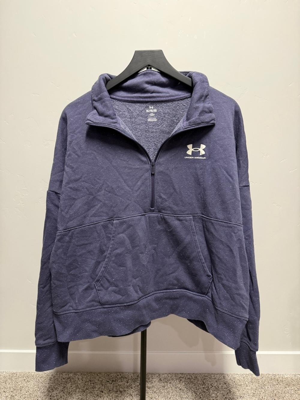 Under Armour Navy Quarter-Zip Fleece Pullover